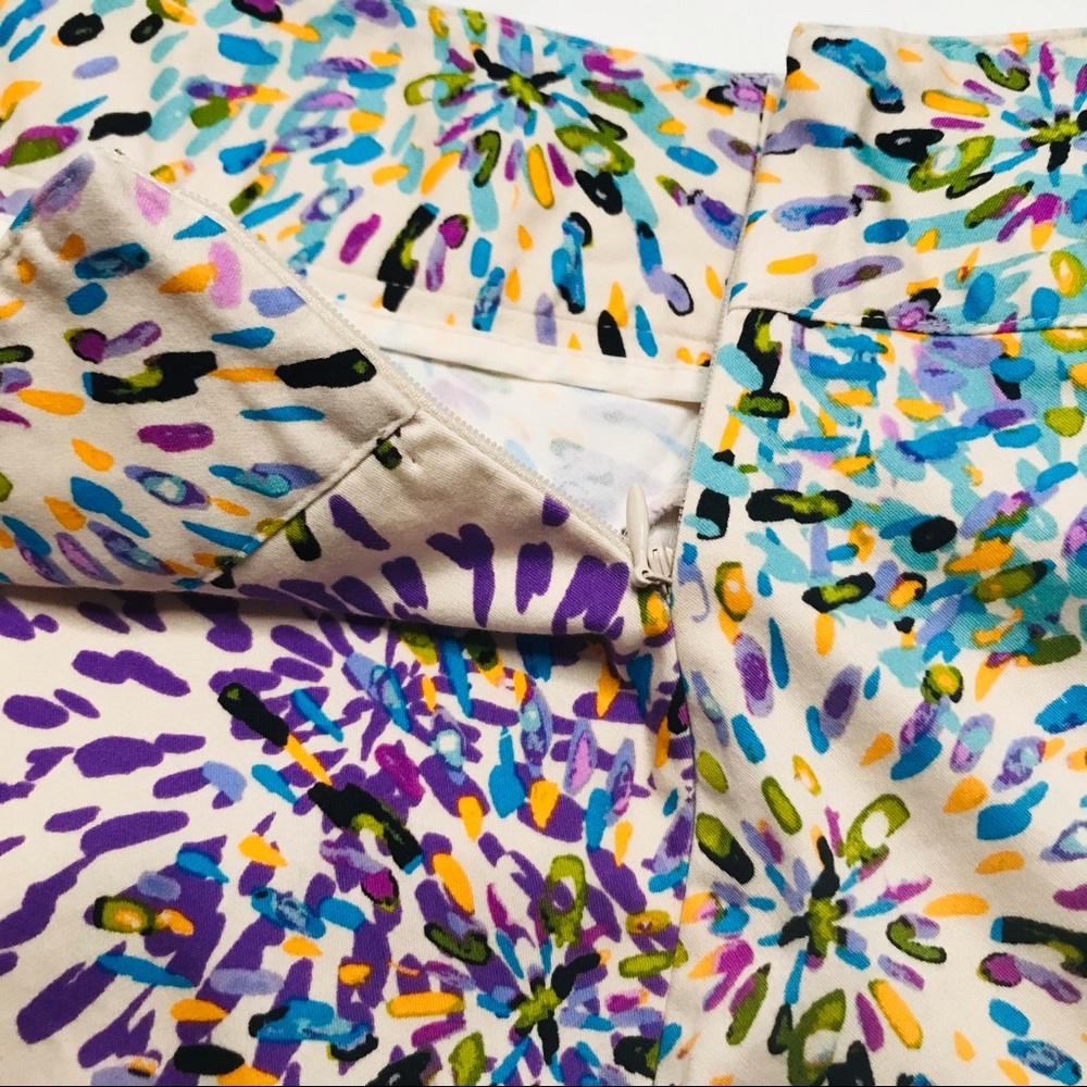 Lane Bryant Plus Size 26 Floral Abstract A-Line Skirt Cotton Spandex - Picture 4 of 6